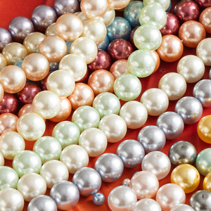 High Quality 3/4/6/8/10mm Round Crystal Imitation <strong>Pearls</strong> , Wholesale Straight Hole Loose Glass <strong>Pearl</strong> <strong>Bead</strong> for Necklace - Product Image 1