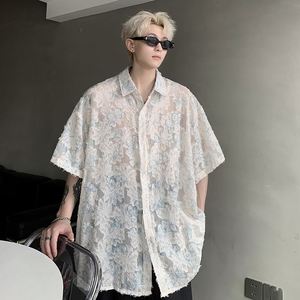 เสื้อเชิ้ตแขนสั้นพิมพ์ลายดอกไม้ฮาวายสำหรับผู้ชายชุดชายหาดลำลองระบายอากาศสำหรับวัยรุ่นฤดูร้อน - Product Image 2