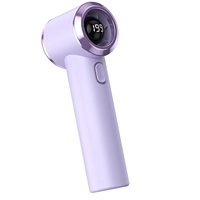 Ventilateur portable rechargeable par USB, pliable, avec lampe torche, pour usage extérieur, moteur sans balais, en plastique, écologique