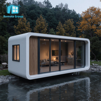 Cabaña Prefabricada de Acero y Vidrio Tipo Apple de 20 pies/40 pies, Casa Prefabricada Moderna, Mini Casas, Oficina Móvil, Villa de Trabajo