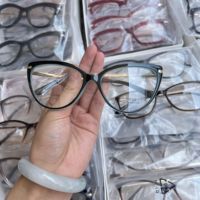 Dernier Stock Lunettes Œil-de-Chat Mixtes TR90 Montures Optiques Femme en Métal
