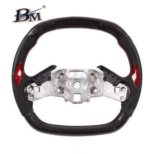 عجلة عرض LED بنمط جديد من BM مع تحكم في قبضة توجيه جلد أسود مثقب من الكربون لشيفروليه كورفيت C8 للبيع بالجملة - Product Image 1