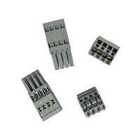 Connecteur femelle 1 conducteur 769-104 en stock, neuf, original allemand, 4mm², espacement des broches 5mm, 4 pôles, codage par empreinte, gris 769 104
