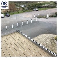 Prix d'usine : Balustrades de balcon à profil en U et garde-corps en verre moderne à profil en U pour piscine
