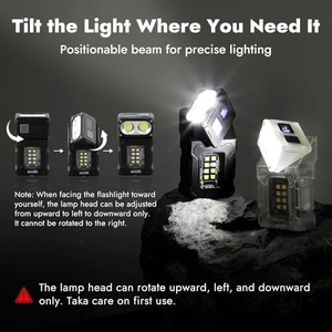 Lampe frontale rechargeable avec détecteur de mouvement, lumière LED pour l'extérieur, lampe frontale réglable pour le camping en plein air - Product Image 2