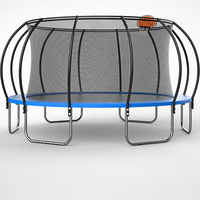 Trampoline d'extérieur pour enfants de 5 à 16 pieds avec filet de sécurité en PE, fabriqué sur mesure pour un usage domestique