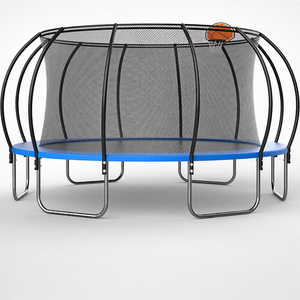 <span class=keywords><strong>Trampoline</strong></span> d'extérieur pour enfants de 5 à 16 pieds <span class=keywords><strong>avec</strong></span> <span class=keywords><strong>filet</strong></span> de sécurité en PE, fabriqué sur mesure pour un usage domestique - Product Image 4