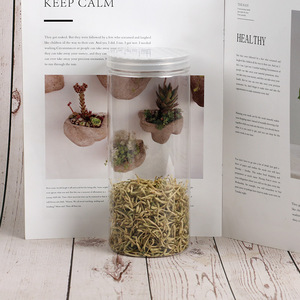 Plastic Airtight Jars 85x200mm Large Cylinder Storage Containers For Grains Tea Food Packaging With Lid - Product Image 4