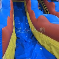 Toboggan gonflable coloré avec thème pastèque et palmier pour enfants toboggan gonflable extérieur amusant pour jardin et aire de jeux