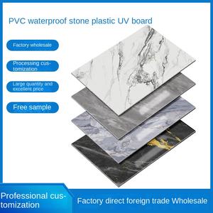 Panneau mural en marbre UV personnalisé, panneau sans peinture, panneau en PVC imperméable et ignifuge, panneau décoratif pour mur d'arrière-plan, pierre - Product Image 5