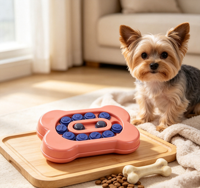Jouet distributeur de friandises interactif pour chien, type labyrinthe, anti-étouffement, bol à alimentation lente, anti-ennui, en plastique écologique