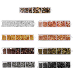 Alloy Spacer <b>Beads</b> <b>Set</b> 2mm 3mm 4mm For Jewelry Making DIY Crafting Accessories Multicolor Plated Beading Supplies - Product Image 1