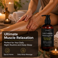 Huile de massage corporel amincissante anti-cellulite à marque privée pour spa, à base d'huiles essentielles végétales biologiques naturelles pures