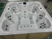 Prix d'usine HG Spa à jets LED avec remous, homologué CE, en acrylique, jacuzzi de massage, spa extérieur pour 6 personnes