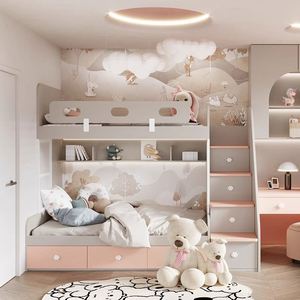 Armario de Madera Independiente, Elegante y Resistente, Color Rosa con un Toque Femenino para Almacenamiento en el Dormitorio - Product Image 4