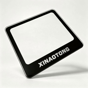 Panel Táctil Cuadrado Negro Personalizado OEM con Ventana de Visualización de Vidrio, Patrón de Matriz de Puntos, Impresión Serigrafiada en PVC PET Adhesivo - Product Image 2