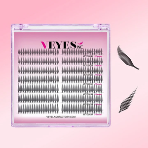 Pestañas Postizas Pre-Formadas VEYELASH Birdie Lashes, Ultra-Ligeras de 0.04MM, Hechas a Mano por Técnicos Profesionales Certificados, Acabado Mate - Product Image 1