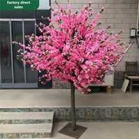 SPAC01 Pohon Sakura Dekoratif Buatan dari Sutra, Pohon Bunga Sakura Palsu, Dekorasi Pohon Pernikahan Tiruan