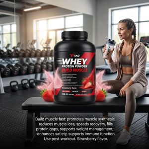 Proteína de Suero Personalizada OEM/ODM, Sabor Fresa, Promueve la Síntesis Muscular, Reduce la Pérdida Muscular, Suplemento Deportivo - Product Image 4