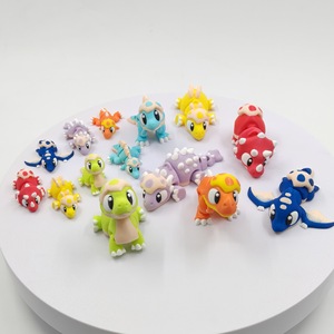 Nouvelle figurine dinosaure 3D multicolore en PLA, articulée, mignonne, jouet pour bébé, cadeau et décoration 2026 - Product Image 1
