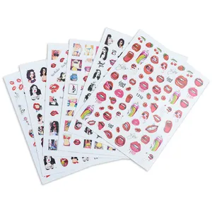 Популярные китайские оптовые наклейки на ногти День Святого Валентина тематические художественные украшения Стикеры для ногтей