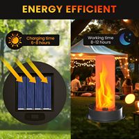 Lampe à flamme vacillante LED solaire Znicz, étanche IP65, lumière de cimetière extérieure