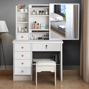 Multifunctional Modern Simple Design Bedroom Panel <b>Dressing</b> Table Lock Makeup Desk Storage Integrated Small Chest Drawers - Product Image 6