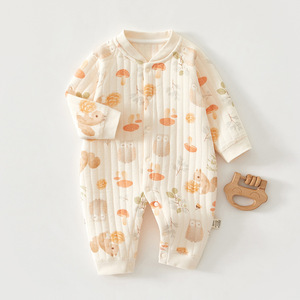 Combinaison thermique pour bébé, en coton rembourré, épaisse, pyjama d'automne et d'hiver, vêtements écologiques pour nouveau-nés - Product Image 1