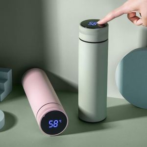 500ML Stainless Steel <b>Coffee</b> Led Water Bottle Smart Thermos Vacuum <b>Flasks</b> Temperature Display Straight Cup - Product Image 5