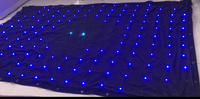 Décoration de fond de scène bon marché toile de fond vidéo led p18 rideau étoile en tissu de vision led