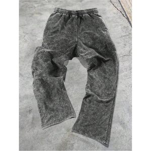 Pantalones Deportivos Anchos Personalizados para Hombre, Pantalones Holgados con Cordón Ajustable Estilo Vintage Y2K, Ropa Urbana 100% Algodón Transpirable - Product Image 5