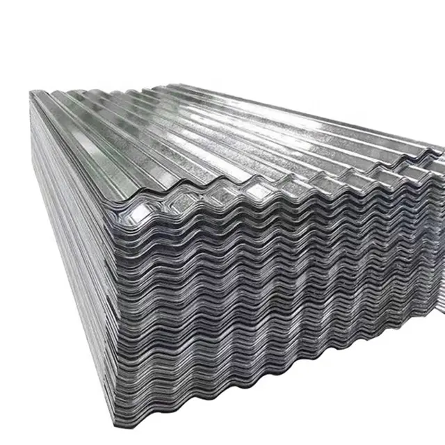 Hoja galvanizada 4 pies x 16 pies 35. Láminas de hierro de 0,4mm de calibre 24 tejas de acero corrugado, paneles de metal para techo