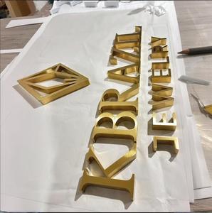 3D biểu tượng kinh doanh tùy chỉnh thép không gỉ kim loại chữ lớn số lớn Brass dấu hiệu singe nhỏ kim loại chữ thư dấu hiệu - Product Image 1