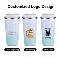 Botol Air Stainless Steel 380ml, Tumbler, Cangkir, Mug, Termos Pintar untuk Perjalanan, Minuman, Pelangi, untuk Bayi