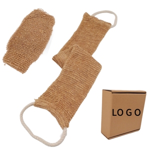 Ensemble de gants en jute, balles de sisal, éponge exfoliante, brosse sèche, éponge loofah, filet de bambou pour le soin corporel et le spa - Product Image 3