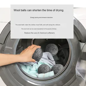 Palline <span class=keywords><strong>per</strong></span> Asciugatrice in <span class=keywords><strong>Lana</strong></span> Riutilizzabili e Sostenibili VC Brand, Antistatiche, <span class=keywords><strong>Ammorbidente</strong></span> Naturale <span class=keywords><strong>per</strong></span> Tessuti, Riduce i Tempi di Asciugatura - Product Image 2