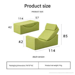 Sofá de Lino Kino Slub con Espuma de Alta Densidad, Duradero, para el Hogar, para Niños, para el Ocio y el Entretenimiento, Desmontable, Plegable, <span class=keywords><strong>sin</strong></span> Estructura, Convertible - Product Image 5