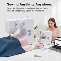 Machine à coudre domestique surjeteuse multifonction électrique mini 12 points pour vêtements – Vente en gros