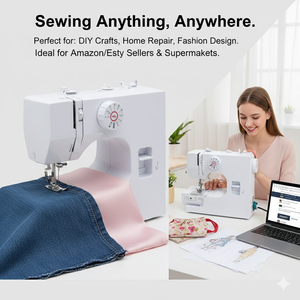 Máquina de Coser Overlock Doméstica Mayorista, Multifunción Automática Eléctrica Mini Máquina de Coser para el Hogar con 12 Puntadas - Product Image 1