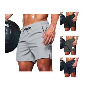 Pantalones Cortos Deportivos de Verano para Hombre Dazze, Cintura Elástica, Poliéster, Negro, Gris, Azul Marino, Corte Holgado Informal, para Entrenamiento, Gimnasio - Product Image 4