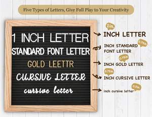 Tableau à messages 10x10 pouces panneau à lettres <span class=keywords><strong>en</strong></span> feutre interchangeable 725 lettres triées prédécoupées pour décor de salle de classe scolaire - Product Image 4