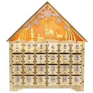 Календарь Рождественские украшения 24 дней отсчёт чувствовал Рождественская елка новый год Праздничные украшения