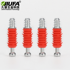 Conector oculto para muebles Jiufa, junta de tornillo de plástico rojo para soporte de estantes de gabinetes - Product Image 2