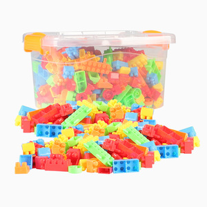 Mainan Blok Plastik Puzzle Anak-anak JXB 150 Buah Mainan Set Blok Bangunan Besar untuk Usia <span class=keywords><strong>3</strong></span> Tahun Ke Atas - Product Image 1