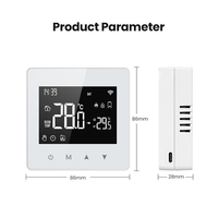 Thermostat alimenté par batterie WiFi/ZIGBEE LangYeao, contrôleur de température intelligent pour chaudière à gaz Tuya, compatible Alexa et Google Home