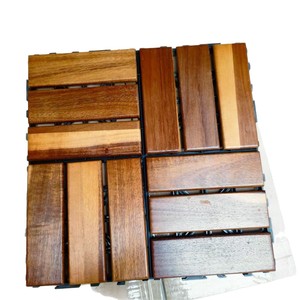 Suelo de Madera de Acacia Encastrable para Balcón, Terraza Exterior, Resistente a la Humedad, Diseño Rectangular con Doble Bloqueo - Product Image 5