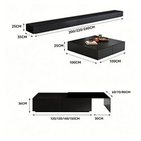 Mueble de TV de Panel de MDF Personalizado, Moderno y Ecológico para Sala de Estar, Diseño Compacto con Simulación de Llama Atomizada Integrada