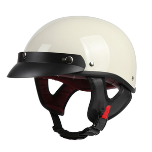 Tùy chỉnh <span class=keywords><strong>retro</strong></span> cổ điển xe máy Mũ bảo hiểm cho nam giới phụ nữ nửa mở mặt với sợi thủy tinh vỏ Visor ABS - Product Image 2