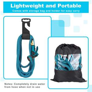 Tuyau d'arrosage de jardin de haute qualité 50 pieds avec buse à 10 fonctions, tuyau d'arrosage léger et étanche, tuyau flexible extensible - Product Image 6