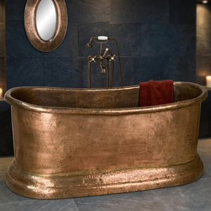 Baignoire de luxe en cuivre, design patiné, double baignoire autoportante, à prix de gros, très demandée et économique - Product Image 3